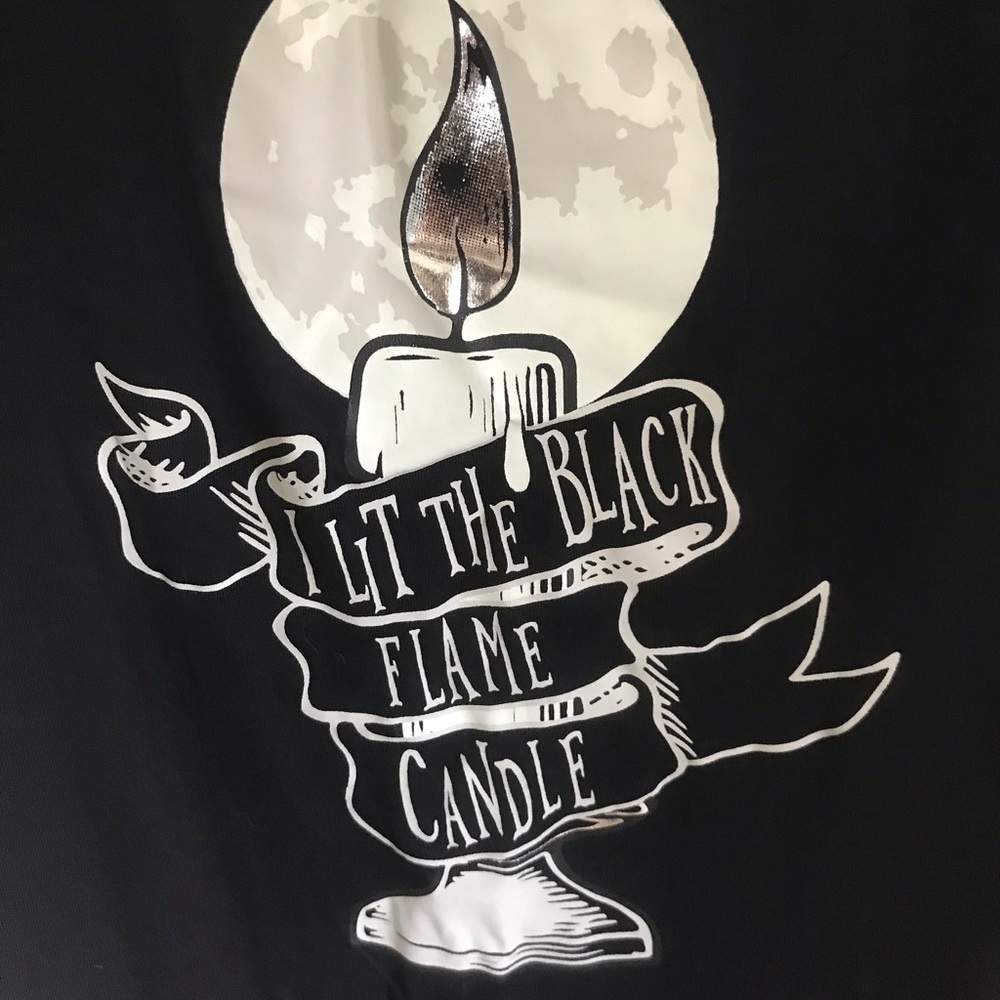 Hocus Pocus black flame candle tank top